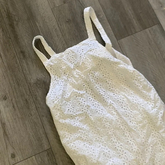 ASOS Design Broderie Buckle Back Midi Sun Dress White  Size 4 - Picture 1 of 7